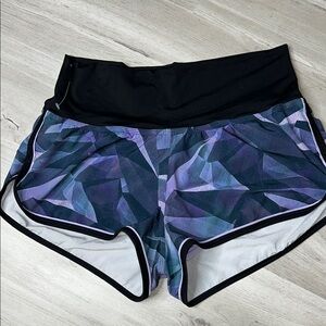 Lululemon Athletica Purple and Black Athletic Shorts for Running